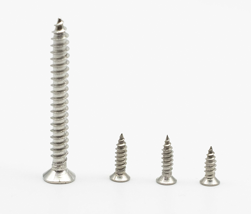 Cross countersunk head tapping screws with different specifications